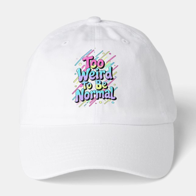 Bold Pastel Graffiti Quote Design Hat (Front)