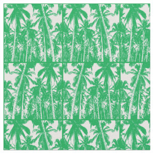 Bold Pattern of Tropical Palm Trees Fabric