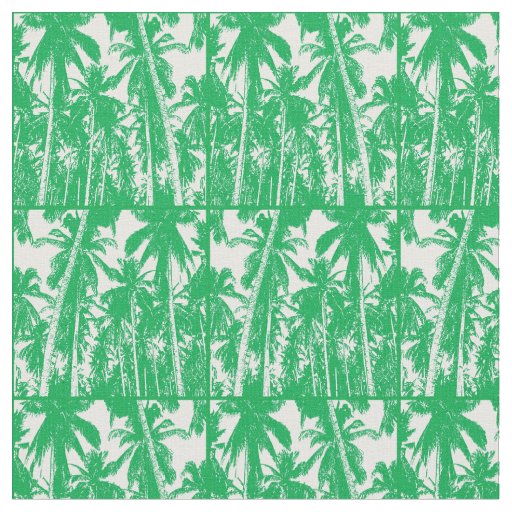 Bold Pattern of Tropical Palm Trees Fabric