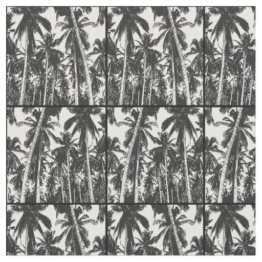 Bold Pattern of Tropical Palm Trees Fabric