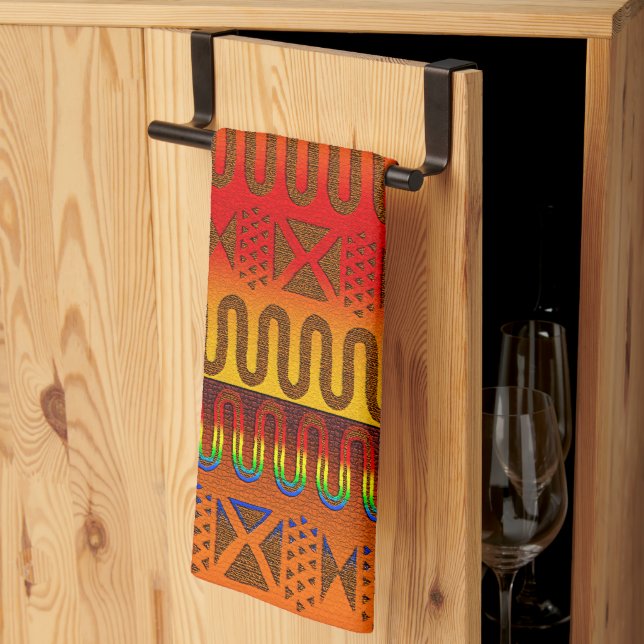 “Bold Patterns, Timeless Stories.”  Kitchen Towel (Thirds Fold)