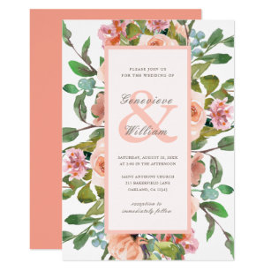 Peach And White Wedding Invitations 9