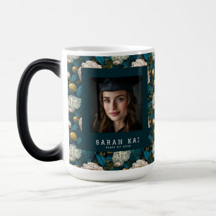 Bold Peonies Flower Graduation Gift Color Morph Mug