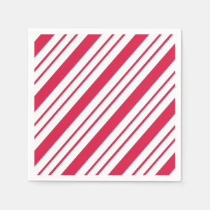 Bold Peppermint Candy Cane Holiday Napkins