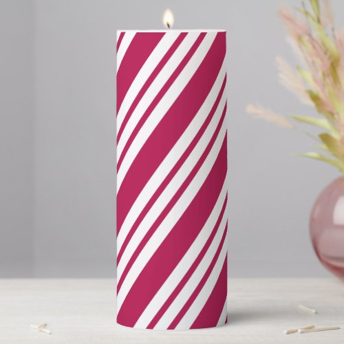 Bold Peppermint Christmas Candle Decoration 