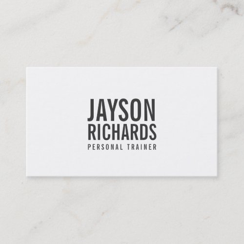 Bold Personal Trainer Business Card