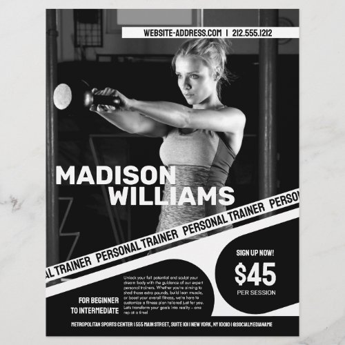 Bold Personal Trainer Photo Flyer