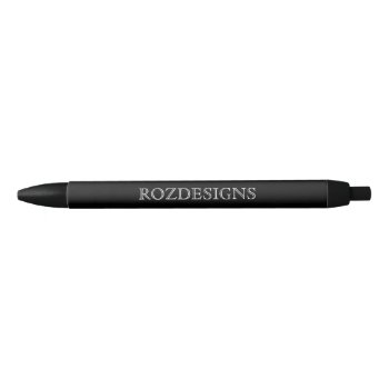 Bold Personalized Custom Name Business Black Ink Pen by 911business at Zazzle