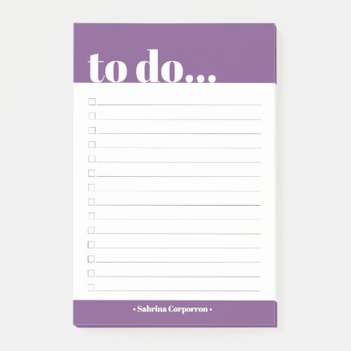 Bold Personalized To do list with checkboxes Post_it Notes
