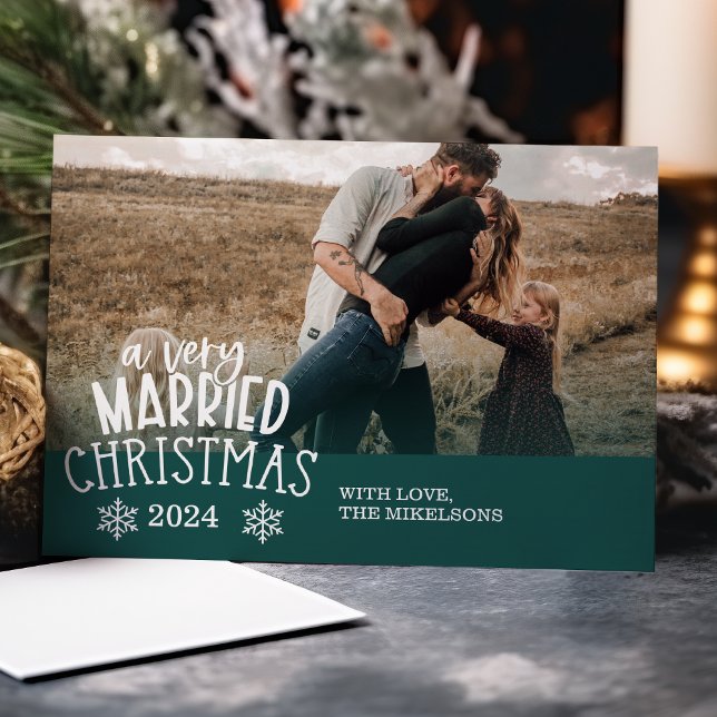 Bold Photo A Very Married Christmas Holiday Card (Creator Uploaded)