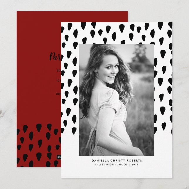 Bold Photo Graduation Announcement (Front/Back)