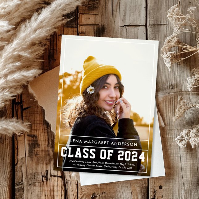Bold Photo Graduation Announcement (Creator Uploaded)