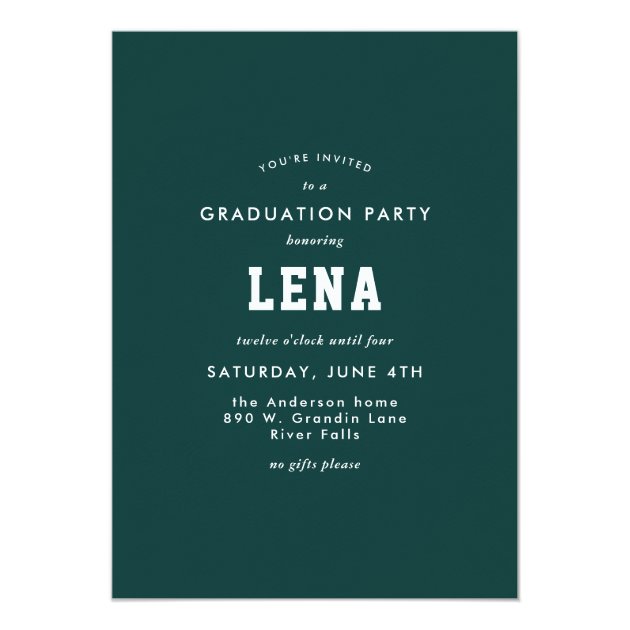 Bold Photo Graduation Announcement Party Invite