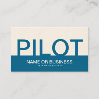 bold PILOT (color customizable) Business Card