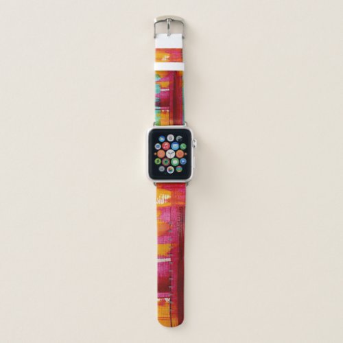 Bold Pink and Orange Apple Watch Band