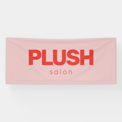 Bold Pink and Red Modern Custom Salon Business Banner