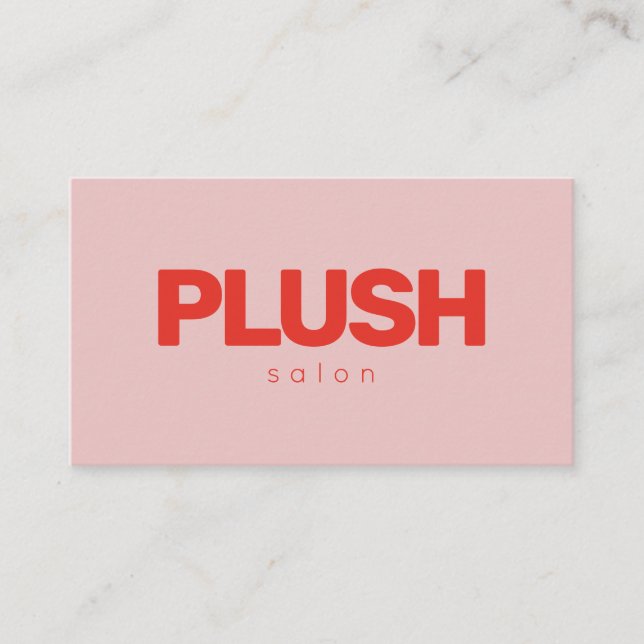 Bold Pink and Red Modern Personalized Business Card (Front)