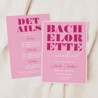 Bold Pink Bachelorette Weekend