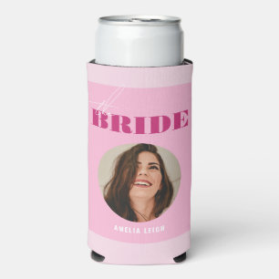 Bold Pink Bachelorette Weekend Seltzer Can Cooler