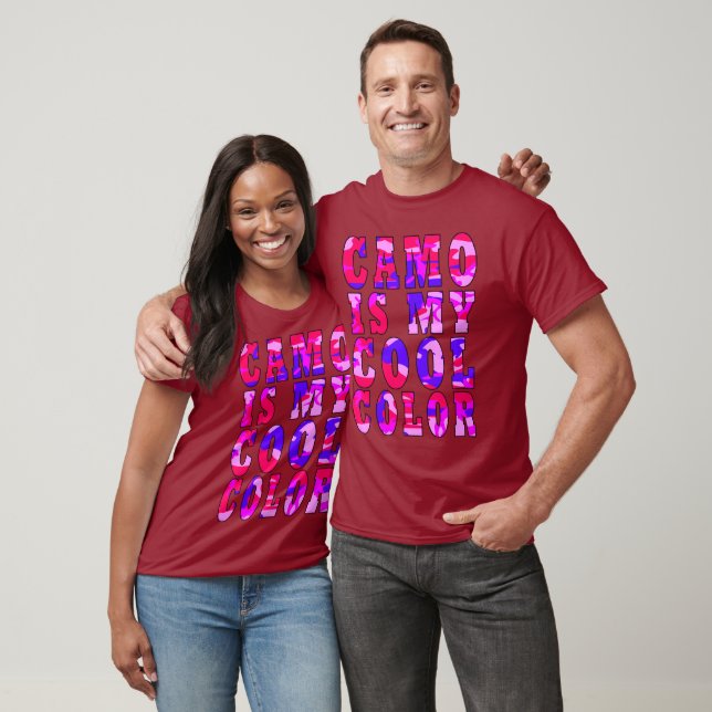 Bold Pink Blue Camo Is My Cool Color Unisex T-Shirt (Unisex)