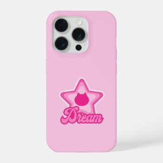 Bold Pink Dreamy Cat iPhone 15 Pro Case