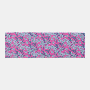 Bold Pink Floral Rug Runner (8'x2.5')