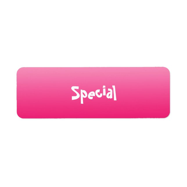 Bold Pink Gradient Design  Label (Front)