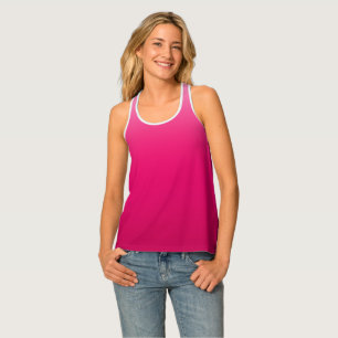 Bold Pink Gradient Design Tank Top
