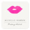 Bold Pink Lips Watercolor Makeup Artist
