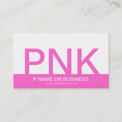 Customizable bold PINK monograms Business Card