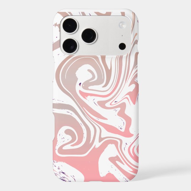  Bold Pink & Orange Marble Design Iphone Case (Back)