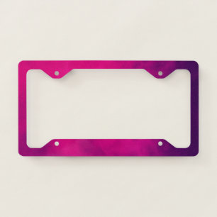 Bold Pink & Purple Smoke License Plate Frame
