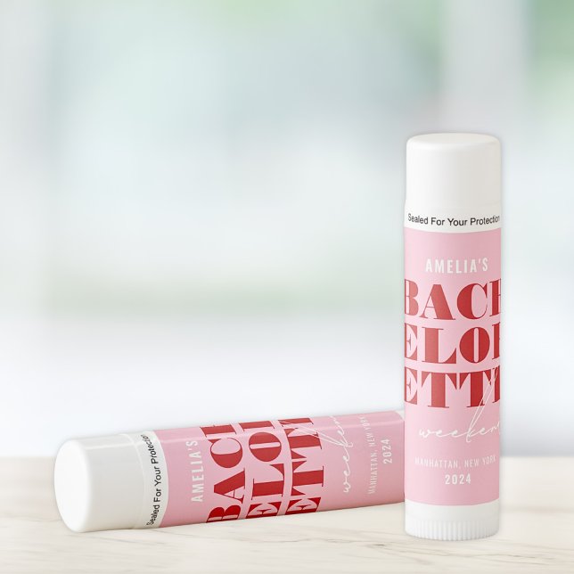 Bold Pink & Red Bachelorette Weekend Lip Balm (Creator Uploaded)