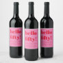 Bold Pink Red Modern 50th Birthday Custom Wine Label
