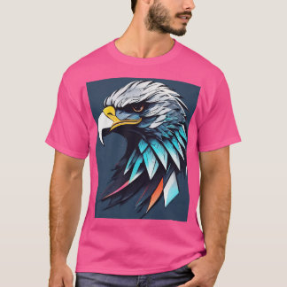 Bold Pink T-Shirt with Vibrant Eagle Graphic