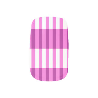 Bold Pink Vertical Stripe Nail Art Decals