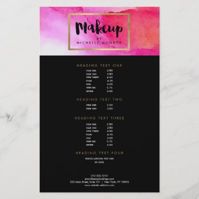 makeup artist flyers