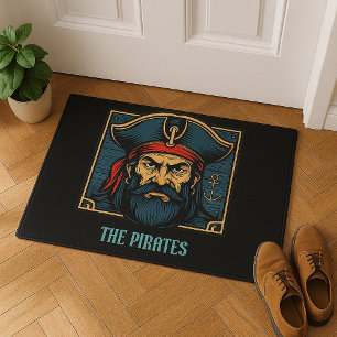 Bold Pirate Captain Doormat