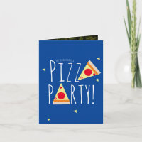 Bold Pizza Birthday Party Restaurant Folded Photo