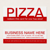 bold PIZZA coupon (Front & Back)