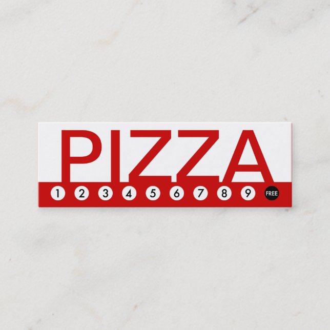 bold PIZZA customer loyalty Card (Front)