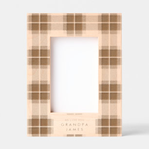 Bold plaid simple custom text engraved frames