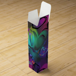 Bold Playful Colors and Shapes of Hearts Wine Box