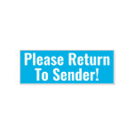 [ Thumbnail: Bold "Please Return to Sender!" Rubber Stamp ]