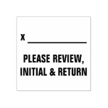 [ Thumbnail: Bold "Please Review, Initial & Return" Rubber Stamp ]
