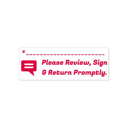 Bold Please Review Sign  Return Promptly Self_inking Stamp