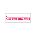 [ Thumbnail: Bold "Please Review, Sign & Return" Rubber Stamp ]