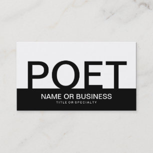 bold POET (color customizable) Business Card