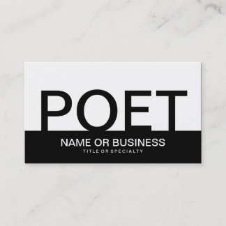 bold POET (color customizable) Business Card