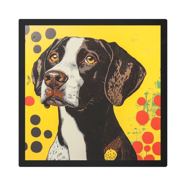 Bold Pointer Colors Metal Print (Front)